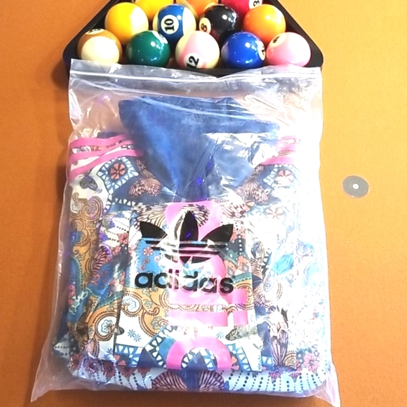 ADIDAS × FARM RIO Blue BORBOMIX Collector ZIPS Track Jacket & Leggings SET NWT S - Picture 10 of 16